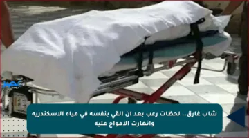 شاب غارق..  لحظات رعب بعد أن ألقى بنفسه في مياه الإسكندرية وانهارت الأمواج عليه